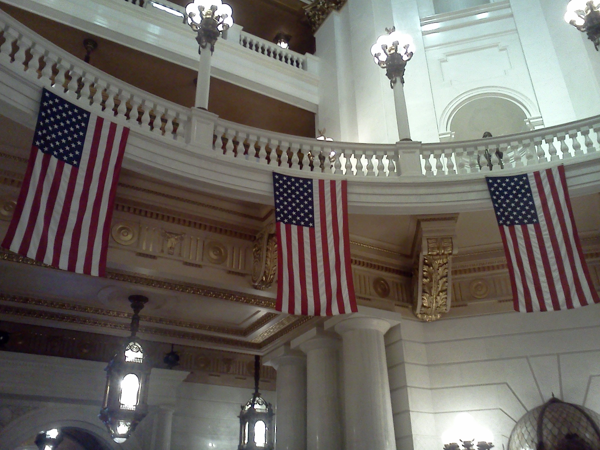 Flags in the State Capitol Rotunda