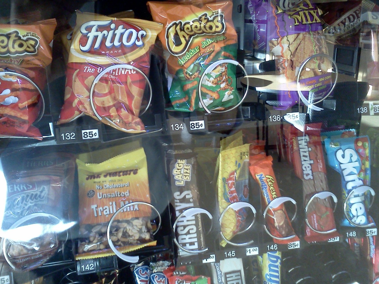 vending machine, junk food, obesity